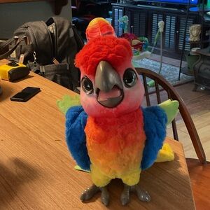 Colorful furreal talking cocktail Plush Parrot Toy
